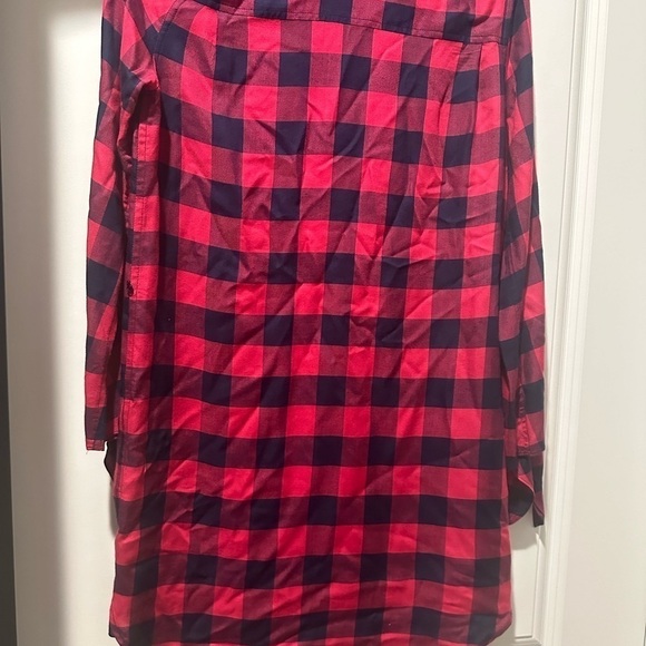 Draper James Buffalo Check Tie Sleeve Dress Size 0 Spring Casual Date Night‎ - Picture 10 of 13